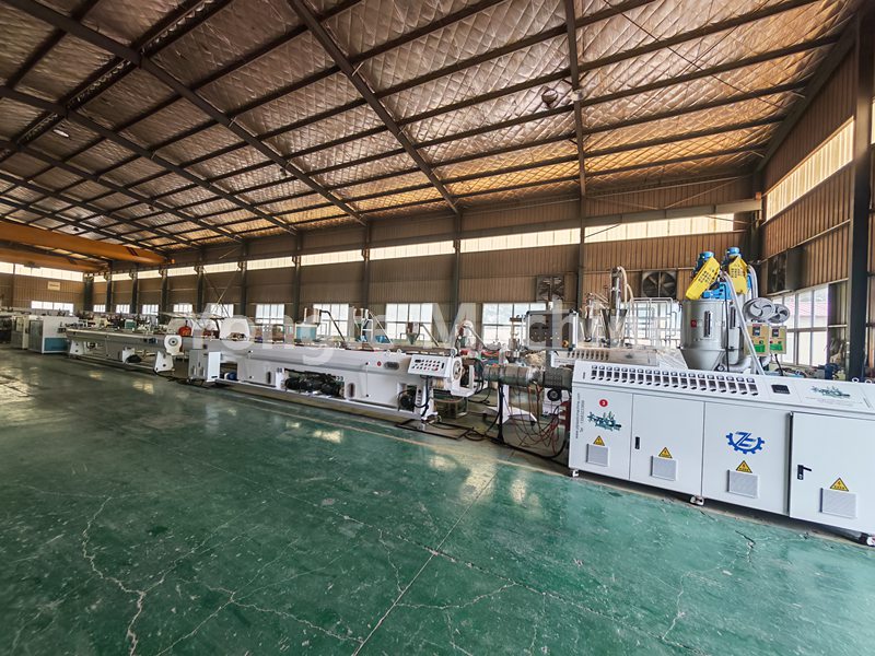 16-63 mm Hochgeschwindigkeits-PE-Rohrproduktionsmaschine für einen argentinischen Kunden