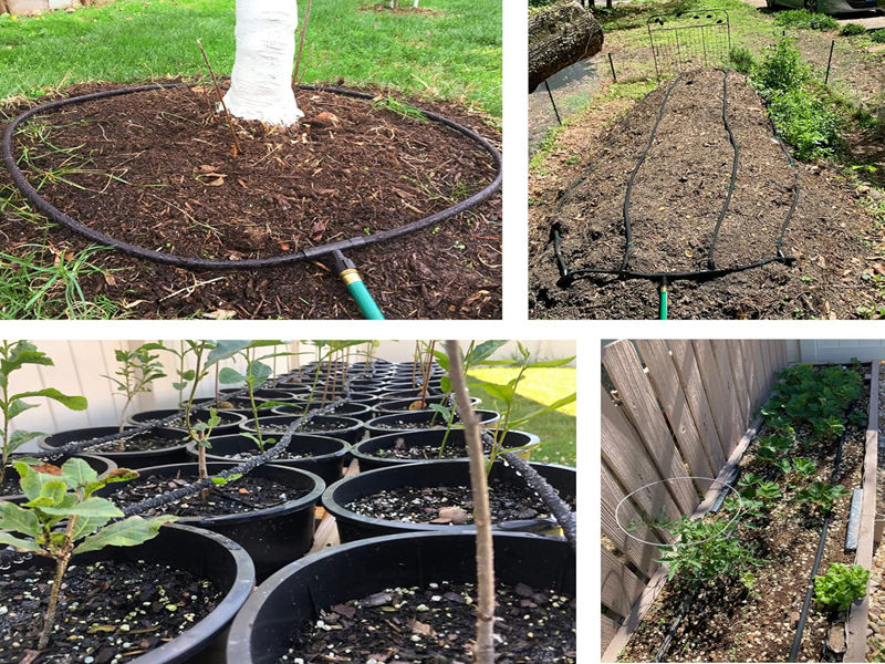 rubber irrigation pipe installation